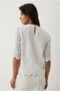 Ellos Collection   Bluse med broderi   Hvit