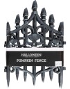 Svart Halloween Gjerde med Gresskar