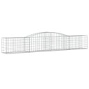 vidaXL Gabionkurver buede 20 stk 400x50x60/80 cm galvanisert jern