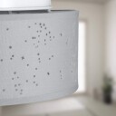 Taklampe i stoff 38 cm grå E27 sokkel blendfri