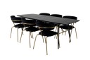 Venture Home Spisegruppe Deniall 180 cm + 6 stk Allepuz Spisestoler  