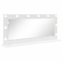 Sminkespeil med LED lys Hvit 100x45x18 cm