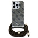 Guess Crossbody Cord 4G Mobildeksel for iPhone 16 Pro - Brun