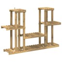 vidaXL Planteholder Hvit 123 x 25 x 78,5 cm Solid akasietre
