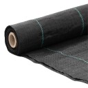 vidaXL Kontrollmatte for ugress svart 2x50 m PP