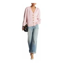Balmain, Dame, Strikkevarer, Rosa, S,