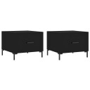 vidaXL Salongbord 2 stk svart 50x50x40 cm konstruert tre