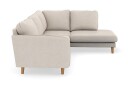 Trend Lyx 4 seters Høyrevendt L formet Sjeselongsofa i Stoff   Beige