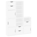  Sideskap 5 stk ODDA hvit 40x24x79 cm heltre furu