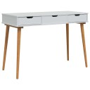 vidaxl Sminkebord FAUSKE Hvit 112 x 50 x 78 cm