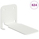 vidaXL Flytende hylle med hylle 24 pcs Hvit 6 x 10,8 x 6,6 cm