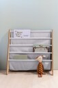 3 sprouts Book Rack Light Grey