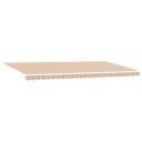  Manuell uttrekkbar markise med LED flermetisjert stripe 600x350 cm