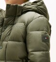 Tommy Hilfiger Pewter Green Matt Og Shine Embossed Jakke 8 år