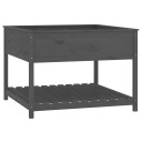 vidaXL Plantekasse med hylle grå 111,5x111,5x81 cm heltre furu