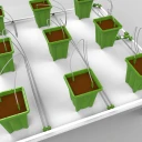 9 Planter Micro Drip Vanningssett - m/ 3,8 l Høye Potter