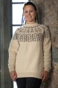 Viking Garn 2127 3B Skulds Nett Genser Verdande Naturhvit