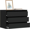  Kommode svart 80x41x58 cm konstruert tre