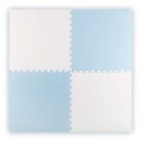 Ricokids stor puslespillmatte i skum 60x60 cm 4 stk blå og hvit
