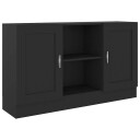 vidaXL Skjenk svart 120x30,5x70 cm sponplate