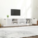 vidaXL TV-benker 2 stk hvit 80x35x36,5 cm konstruert tre