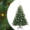  Kunstig juletre med 150 LED med stativ grønn 150 cm PE og PVC