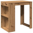 vidaXL Barbord artisan eik 102x70x103,5 cm konstruert tre