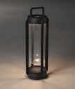 Trend Collection Otranto bord-/gulvlampe – oppladbar og dimbar, sort 44 cm