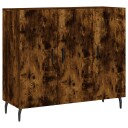 vidaXL Skjenk røkt eik 90x34x80 cm konstruert tre