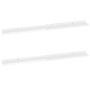 vidaXL Vegghyller 2 stk h?yglans hvit 100x9x3 cm