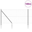  Gjerde med innlegg. Grå 1 x 100 m PVC belagt stål
