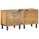  Nattbord 2 stk brun 40x33x46 cm heltre mango 8721158448101