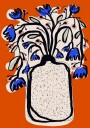 Blue Blossoms Vase Plakat Plakat / 100x150cm
