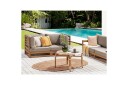2 sitssoffa Beliani Trani Ljus trä/grått/beige Light wood\|\|Grey\|\|Beige  