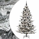 vidaXL Kunstig juletre med julekuler 210 cm 300 LED-lys Varmhvit