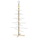 vidaXL Metall juletre KUOPIO 150 cm Varmhvit Stål Svart