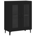 vidaXL Skjenk svart 69,5x34x90 cm konstruert tre