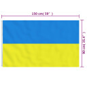  Ukraina flagg med messingmaljer 90x150 cm