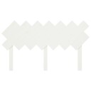 vidaXL Sengegavl hvit 141x3x80,5 cm heltre furu