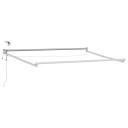  Elektrisk uttrekkbar markiseramme Hvit 3 x 2 m Aluminium