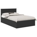  Sengestamme med hodegjerde Svart 135 x 190 cm Konstruert tre