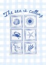 Coastal Sea Life Tiles Plakat / 30x40