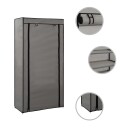 vidaXL Skoskap med trekk gr? 58x28x106 cm stoff