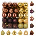 vidaXL Juleballsett 100 stk. Brun og gull 4 cm Polystyren