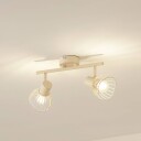 Lindby taklampe Piena beige 2 lyskilder metall 39 cm
