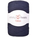  Infinity Hearts Ribbon Stoffgarn 19 Marineblå