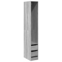  Garderobe grå sonoma 30x50x200 cm konstruert tre 8721158340887