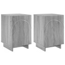 vidaXL Nattbordskap 2 pcs Grå Sonoma 33,5 x 34,5 x 50 cm