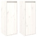vidaXL Veggskap 2 stk hvit 30x30x80 cm heltre furu