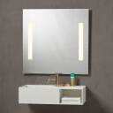 Loevschall Godhavn speil med LED-belysning 90x85 cm